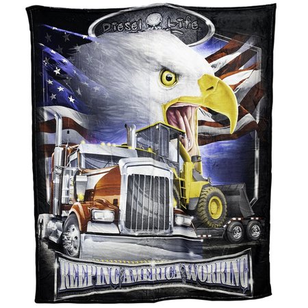 DIESEL LIFE Keep America Working Throw  50x60 DL01AMWK-